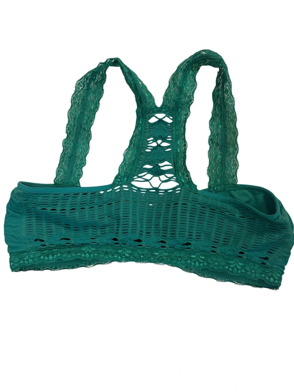Free People Intimately Seamless Crochet Racerback Bralette size Medium/Large - Picture 10 of 11